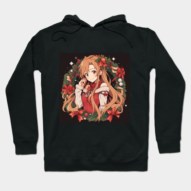 asuna christmas Hoodie by WabiSabi Wonders